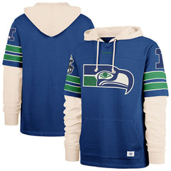 Seattle Seahawks '47 Big & Tall Split Zone Cornerback Hoodie - Royal outlet
