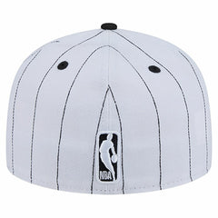 Chicago Bulls Wordmark Pinstripe 59FIFTY Fitted Hat - White | New Era discount