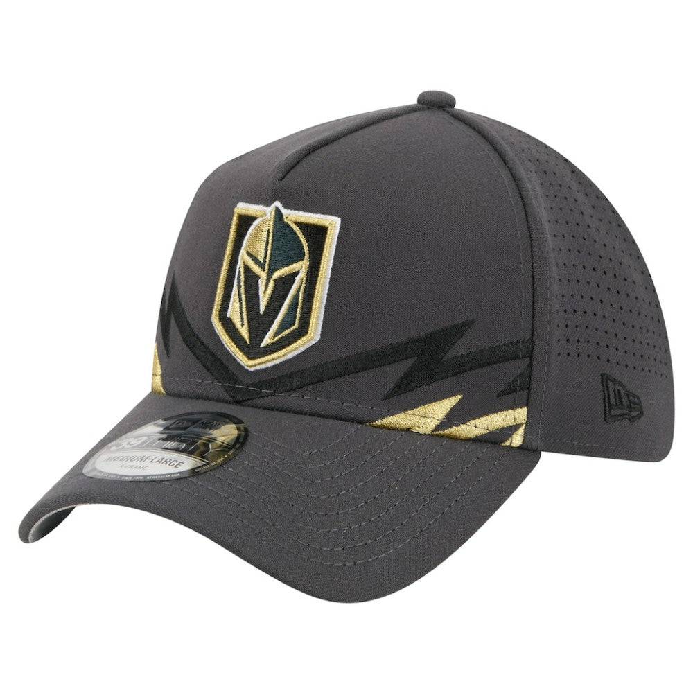 Vegas Golden Knights New Era Zig Zag 39THIRTY A-Frame Perforated Flex Hat Gray