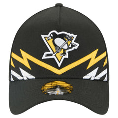 Pittsburgh Penguins New Era 39THIRTY A-Frame Perforated Flex Hat Black