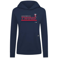 Minnesota Twins Levelwear Women's Relay Breaker Pullover Hoodie - Navy