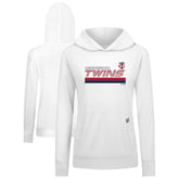 Minnesota Twins Levelwear Women's Relay Breaker Pullover Hoodie - White