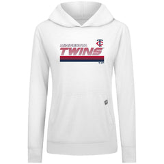 Minnesota Twins Levelwear Women's Relay Breaker Pullover Hoodie - White