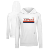 Houston Astros Levelwear Women's Relay Breaker Pullover Hoodie - White