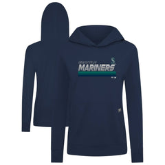 Seattle Mariners Levelwear Women's Relay Breaker Pullover Hoodie - Navy