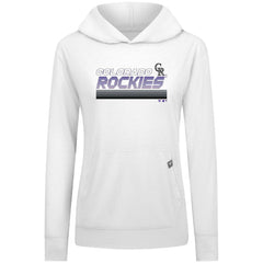 Colorado Rockies Levelwear Women's Relay Breaker Pullover Hoodie - White
