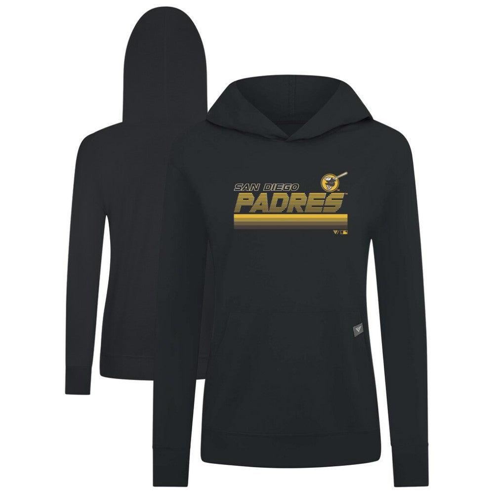 San Diego Padres Levelwear Women's Relay Breaker Pullover Hoodie - Black