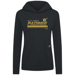 San Diego Padres Levelwear Women's Relay Breaker Pullover Hoodie - Black