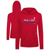 Philadelphia Phillies Levelwear Women's Relay Breaker Pullover Hoodie - Red