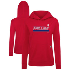 Philadelphia Phillies Levelwear Women's Relay Breaker Pullover Hoodie - Red