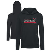 Cincinnati Reds Levelwear Women's Relay Breaker Pullover Hoodie - Black
