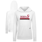 Cincinnati Reds Levelwear Women's Relay Breaker Pullover Hoodie - White