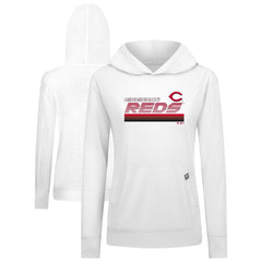 Cincinnati Reds Levelwear Women's Relay Breaker Pullover Hoodie - White