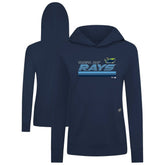 Tampa Bay Rays Levelwear Women's Relay Breaker Pullover Hoodie - Navy
