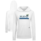Tampa Bay Rays Levelwear Women's Relay Breaker Pullover Hoodie - White