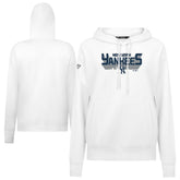 New York Yankees Levelwear Women's Adorn Retro 3D Pullover Hoodie - White