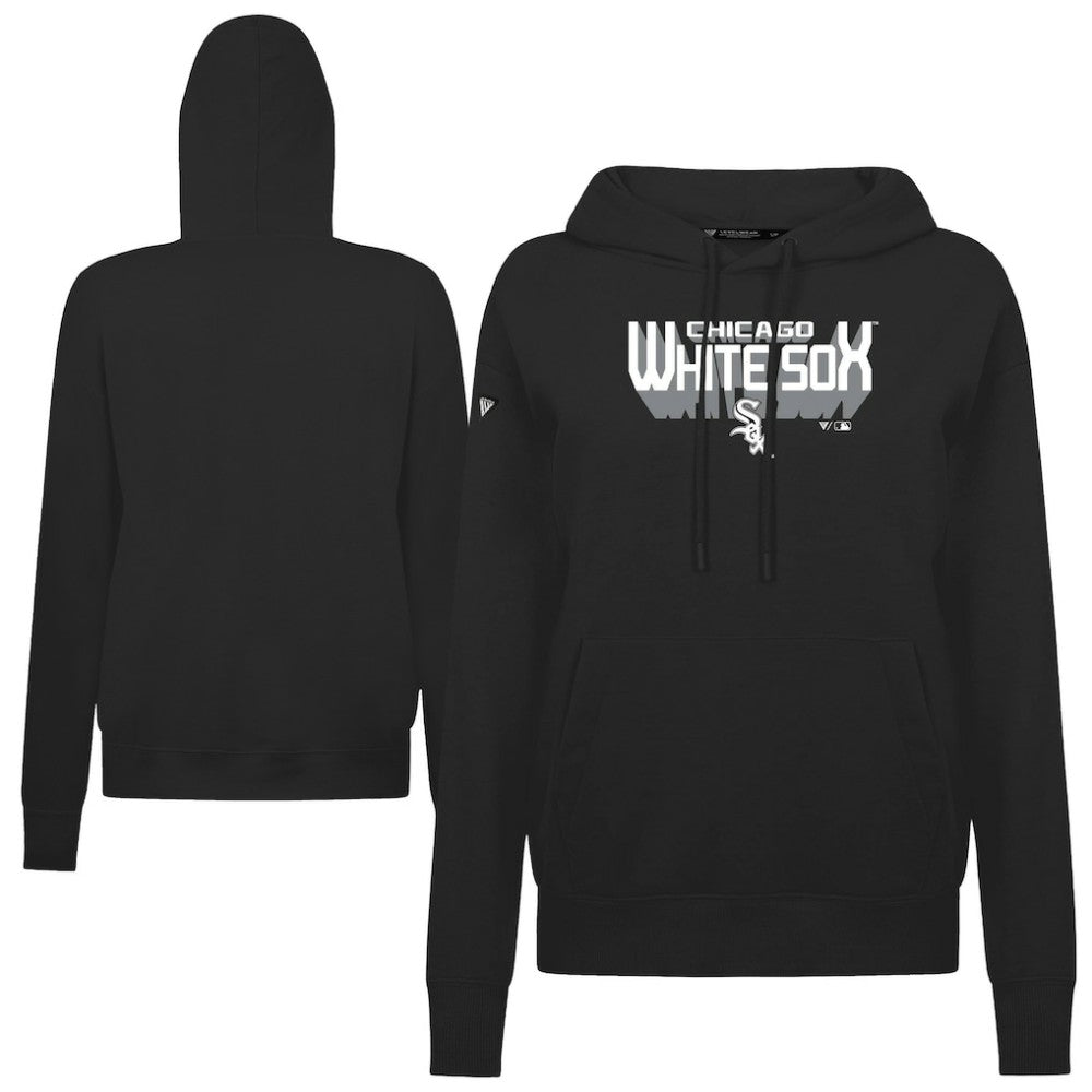 Chicago White Sox Levelwear Women's Adorn Retro 3D Pullover Hoodie - Black