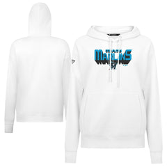 Miami Marlins Levelwear Women's Adorn Retro 3D Pullover Hoodie - White