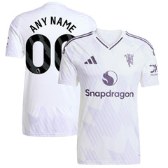 Manchester United 2025/26 Away Replica Custom Jersey - White | Adidas shop