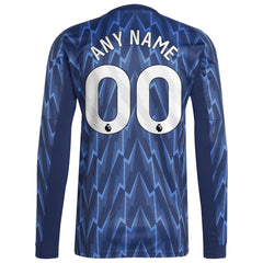 Arsenal 2025/26 Away Replica Long Sleeve Custom Jersey - Blue | Adidas discount