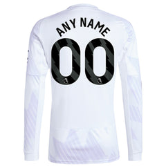 Manchester United 2025/26 Away Replica Long Sleeve Custom Jersey - White | Adidas discount