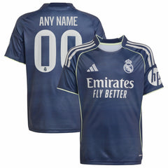 Real Madrid Youth 2025/26 Away Replica Custom Jersey - Blue | Adidas for sale