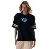 Orlando Magic The Wild Collective Women's Vintage Drop Shoulder Oversized Boyfriend T-Shirt - Black online