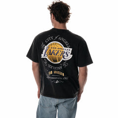 Los Angeles Lakers The Wild Collective Unisex Oversized Streetwear T-Shirt - Black for sale