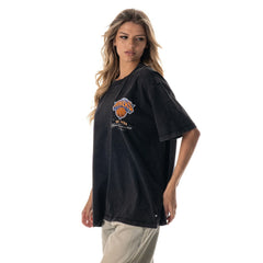 New York Knicks The Wild Collective Unisex Oversized Streetwear T-Shirt - Black on sale