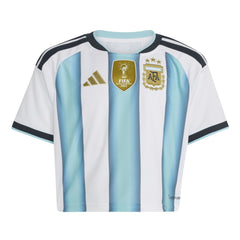 Argentina National Team Women's FIFA x World Cup 2022 Winners Home Cropped Replica Jersey - White | Adidas on sale