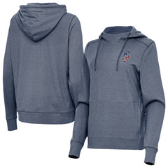 Seattle Mariners Antigua Women's Justice Stars and Stripes Team Logo Pullover Hoodie - Heather Navy