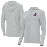 Arizona Diamondbacks Antigua Women's Daybreak Quarter-Zip Hoodie - Heather Gray
