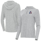 Baltimore Orioles Antigua Women's Daybreak Quarter-Zip Hoodie - Heather Gray