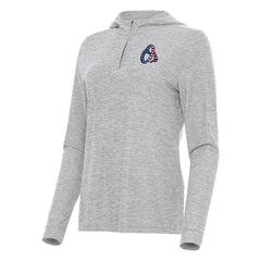 Baltimore Orioles Antigua Women's Daybreak Quarter-Zip Hoodie - Heather Gray