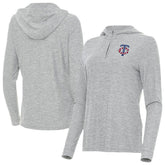 Minnesota Twins Antigua Women's Daybreak Quarter-Zip Hoodie - Heather Gray