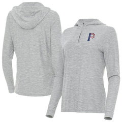 Pittsburgh Pirates Antigua Women's Daybreak Quarter-Zip Hoodie - Heather Gray