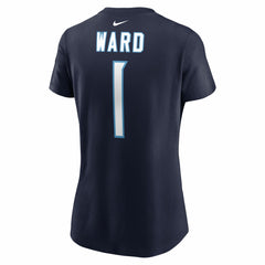 Cameron Ward Tennessee Titans Women's Name & Number T-Shirt - Navy | Nike for sale
