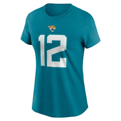 Travis Hunter Jacksonville Jaguars Women's Name & Number T-Shirt - Teal | Nike cheap