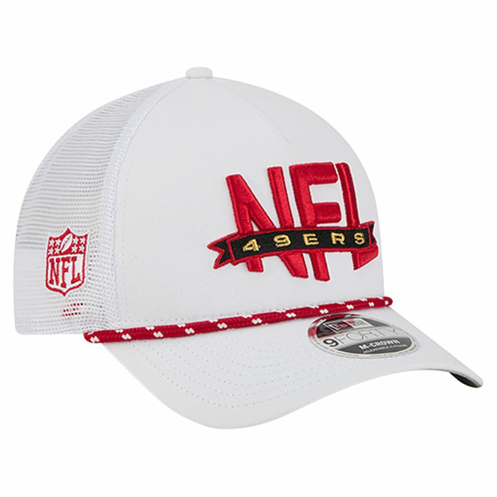 San Francisco 49ers New Era NFL 9FORTY A-Frame M-Crown Adjustable Trucker Hat - White sale