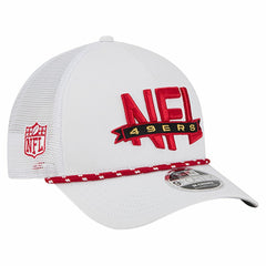 San Francisco 49ers New Era NFL 9FORTY A-Frame M-Crown Adjustable Trucker Hat - White sale