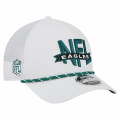 Philadelphia Eagles New Era NFL 9FORTY A-Frame M-Crown Adjustable Trucker Hat - White cheap