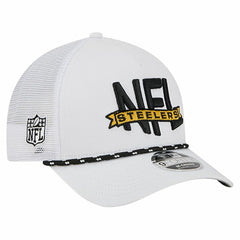 Pittsburgh Steelers New Era NFL 9FORTY A-Frame M-Crown Adjustable Trucker Hat - White online