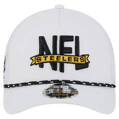 Pittsburgh Steelers New Era NFL 9FORTY A-Frame M-Crown Adjustable Trucker Hat - White online
