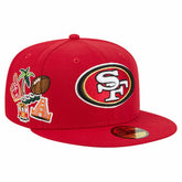 San Francisco 49ers New Era Group Chat 59FIFTY Fitted Hat - Scarlet cheap