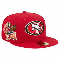 San Francisco 49ers New Era Group Chat 59FIFTY Fitted Hat - Scarlet cheap