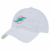Miami Dolphins New Era Women's Floral 9TWENTY Adjustable Hat - White discount