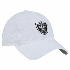 Las Vegas Raiders New Era Women's Floral 9TWENTY Adjustable Hat - White discount