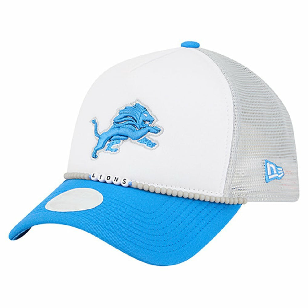 Detroit Lions New Era Women's Friendship Bracelet 9FORTY Adjustable Hat - White/Blue discount