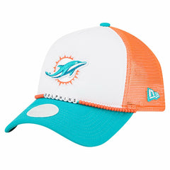 Miami Dolphins New Era Women's Friendship Bracelet 9FORTY Adjustable Hat - White/Aqua sale