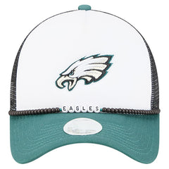 Philadelphia Eagles New Era Women's Friendship Bracelet 9FORTY Adjustable Hat - White/Midnight Green outlet
